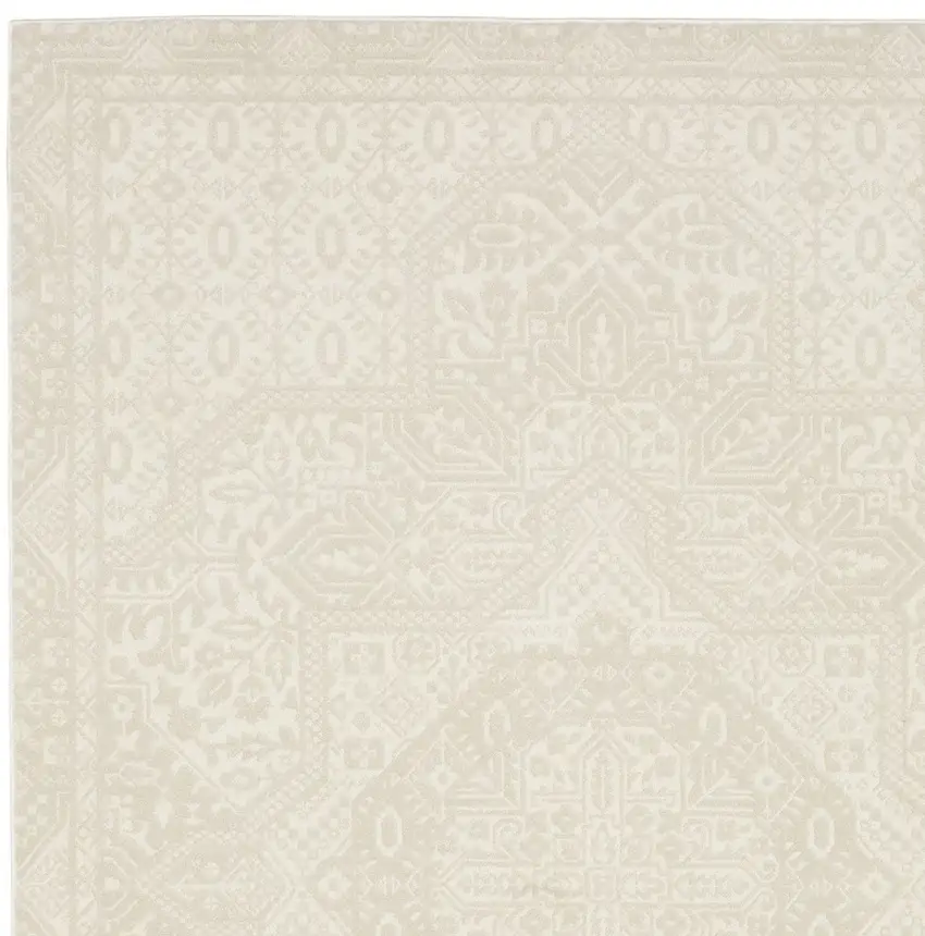 Ivory Medallion Area Rug Photo 5