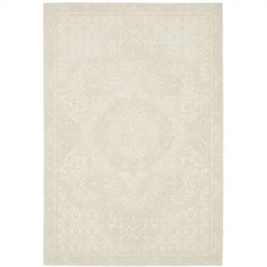 Ivory Medallion Area Rug Photo 3