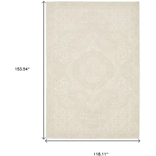 Ivory Medallion Area Rug Photo 9