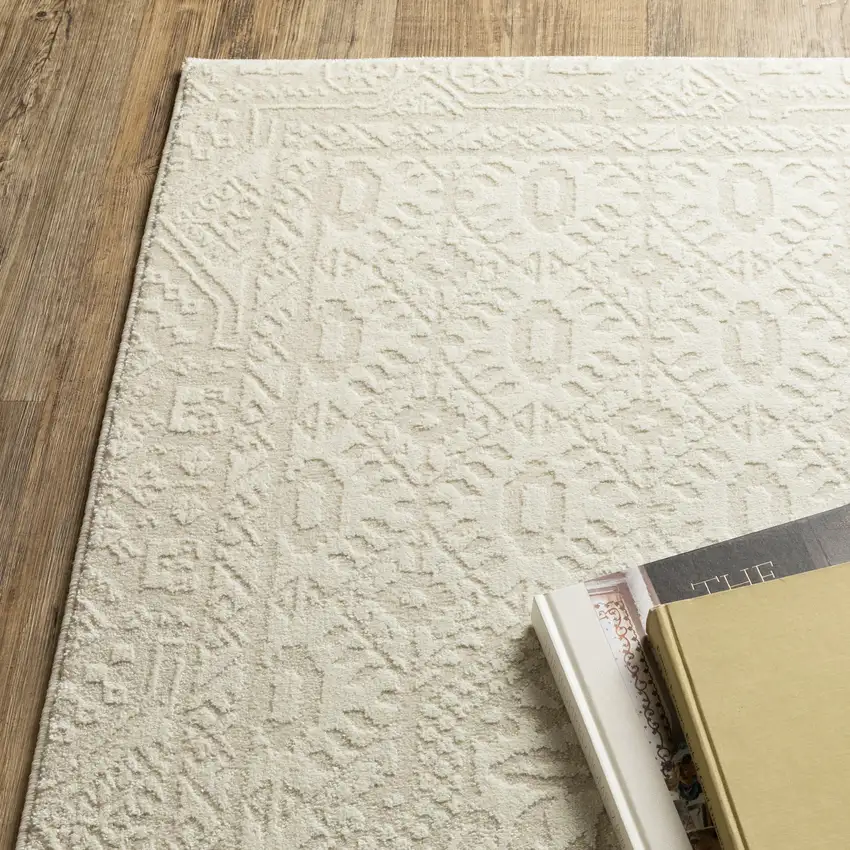 Ivory Medallion Area Rug Photo 7