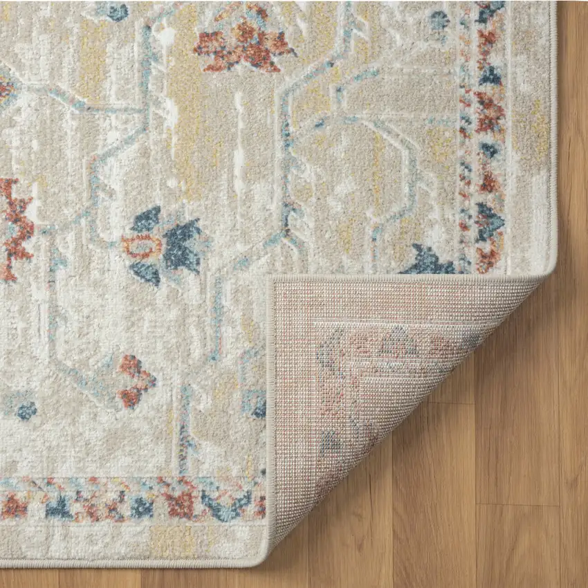 Ivory Medallion Area Rug Photo 4