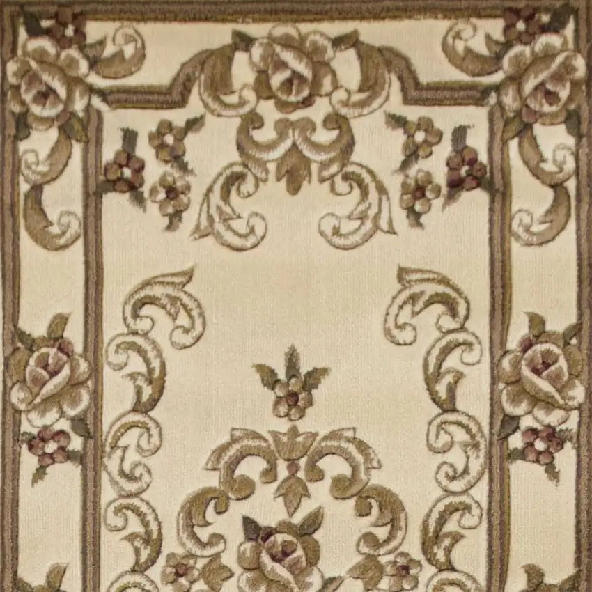 Ivory Medallion Runner Rug Photo 4