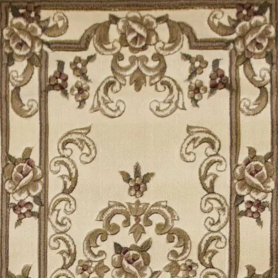 Ivory Medallion Runner Rug Photo 4