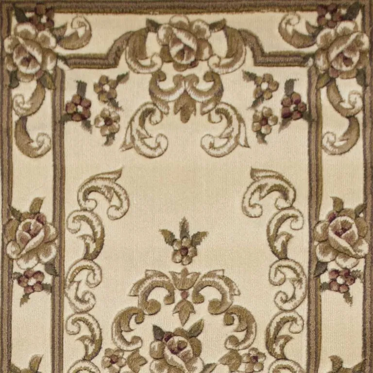 Ivory Medallion Runner Rug Photo 4