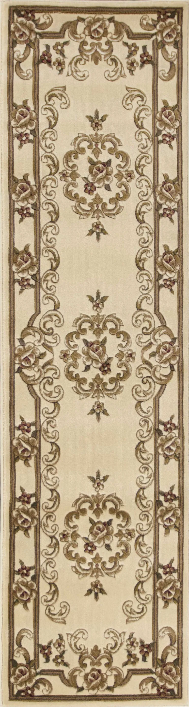 Ivory Medallion Runner Rug Photo 3