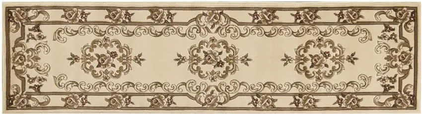 Ivory Medallion Runner Rug Photo 2