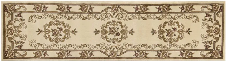 Ivory Medallion Runner Rug Photo 2