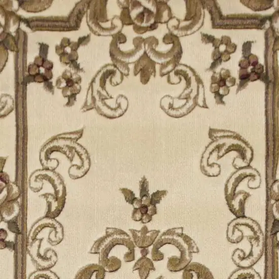Ivory Medallion Runner Rug Photo 5