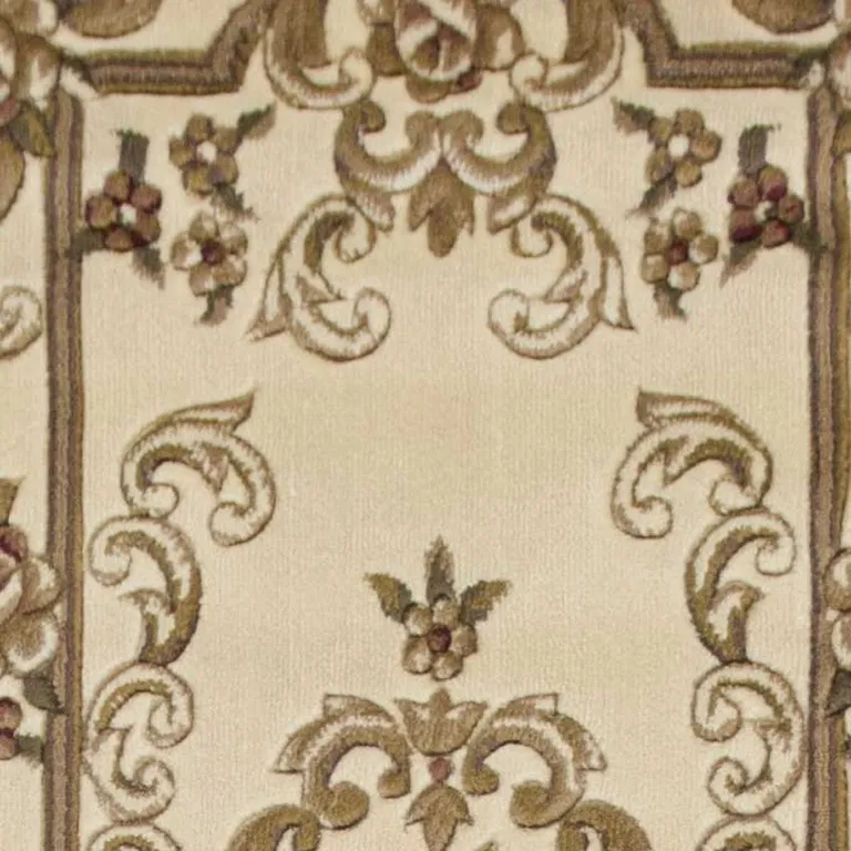 Ivory Medallion Runner Rug Photo 5