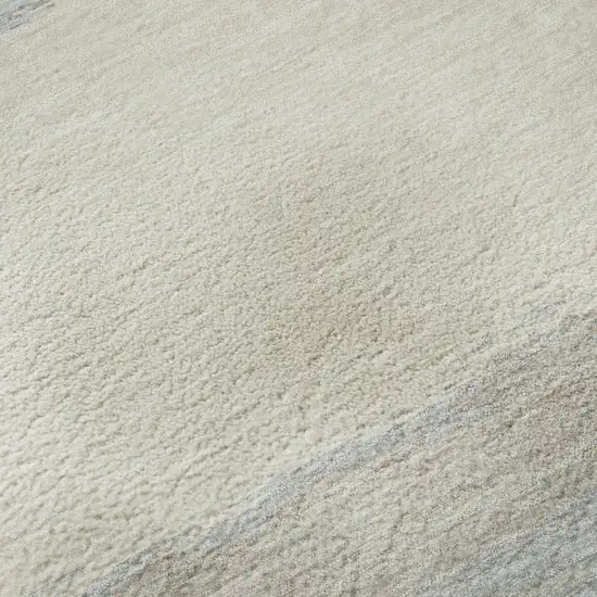 Ivory Mint Green And Teal Abstract Washable Area Rug With UV Protection Photo 9