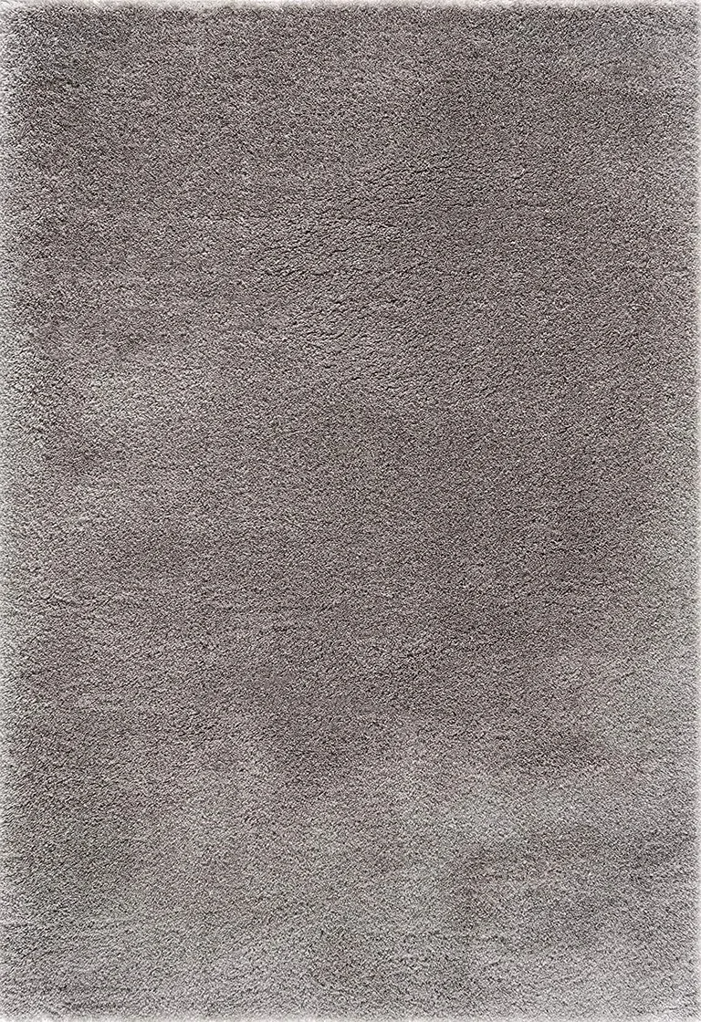 Ivory Modern Solid Shag Area Rug Photo 1