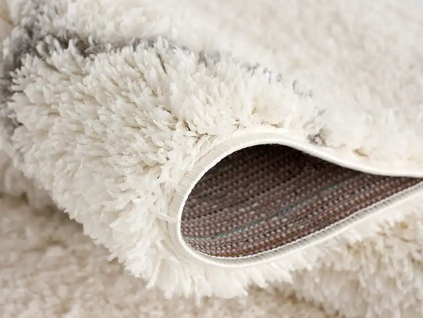 Ivory Modern Uneven Lattice Area Rug Photo 7