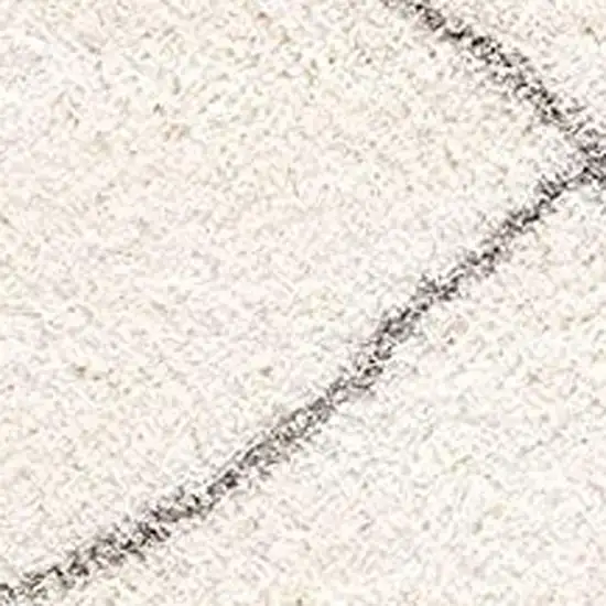 Ivory Modern Uneven Lattice Area Rug Photo 4
