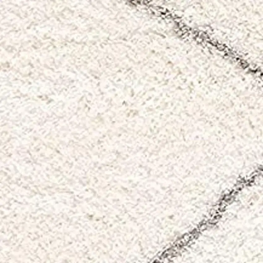 Ivory Modern Uneven Lattice Area Rug Photo 6