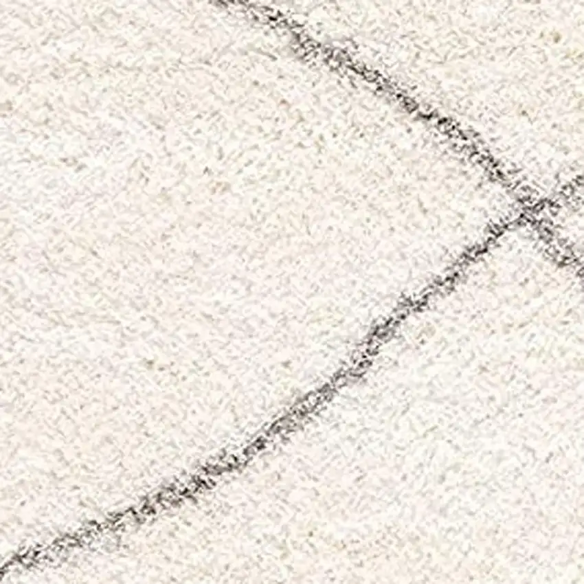 Ivory Modern Uneven Lattice Area Rug Photo 9