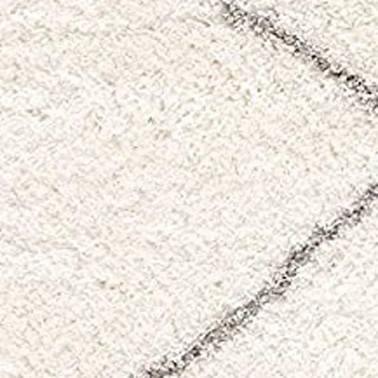 Ivory Modern Uneven Lattice Area Rug Photo 3