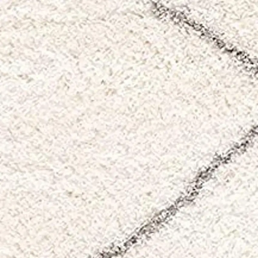 Ivory Modern Uneven Lattice Area Rug Photo 4