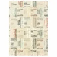 Photo of Ivory Multi Neutral Tone Scratch Indoor Accent Rug