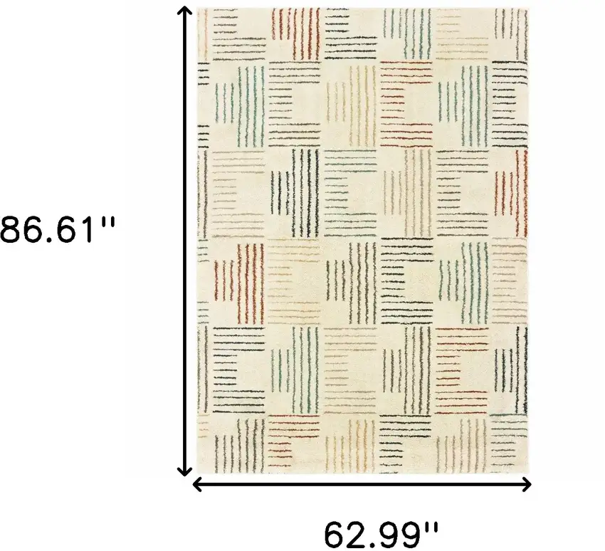 Ivory Multi Neutral Tone Scratch Indoor Area Rug Photo 6
