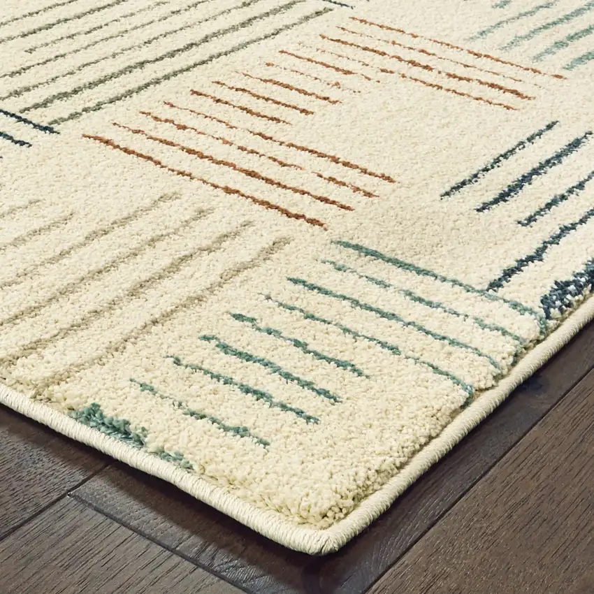 Ivory Multi Neutral Tone Scratch Indoor Area Rug Photo 2