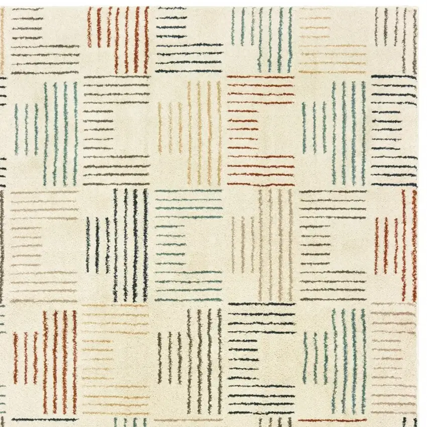 Ivory Multi Neutral Tone Scratch Indoor Area Rug Photo 5