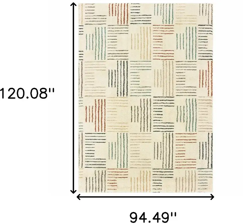 Ivory Multi Neutral Tone Scratch Indoor Area Rug Photo 6