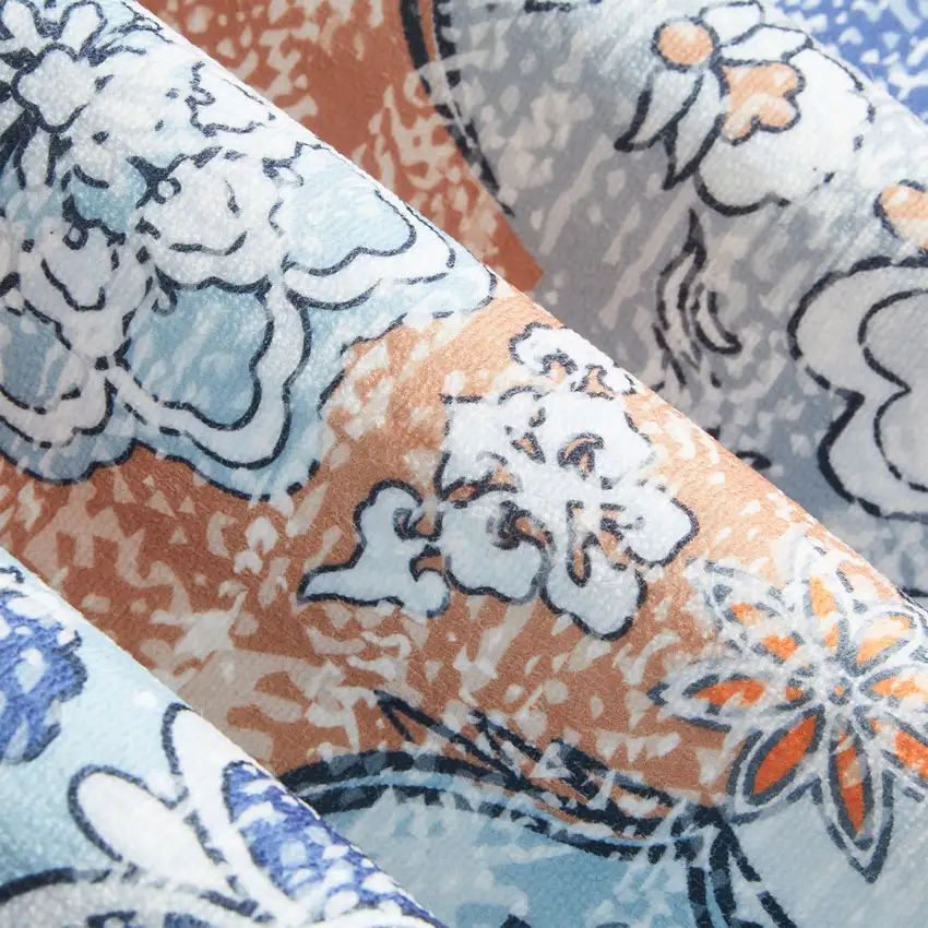 Ivory Navy Blue And Terra Cotta Quatrefoil Distressed Area Rug Photo 8