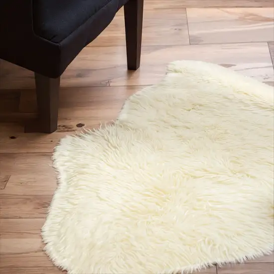 Ivory Shag Area Rug Photo 1