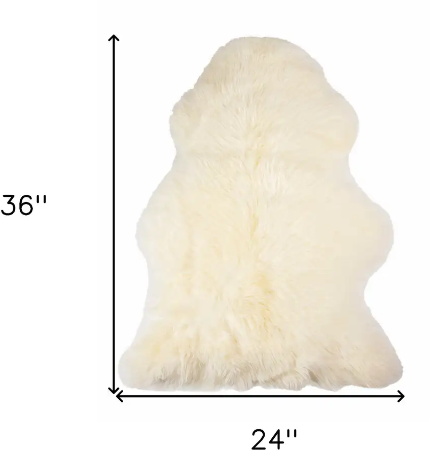 Ivory New Zealand Natural Sheepskin Rug Photo 9