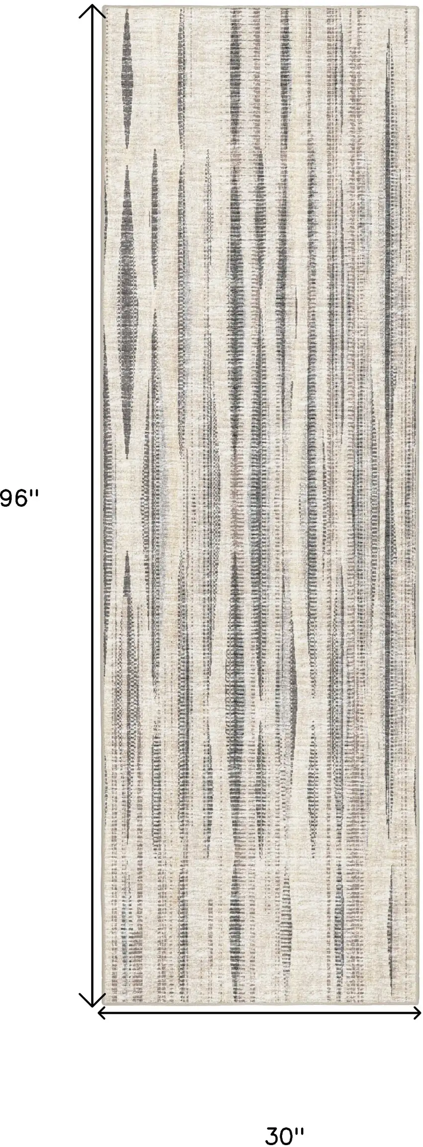 Ivory Ombre Tufted Handmade Runner Rug Photo 7