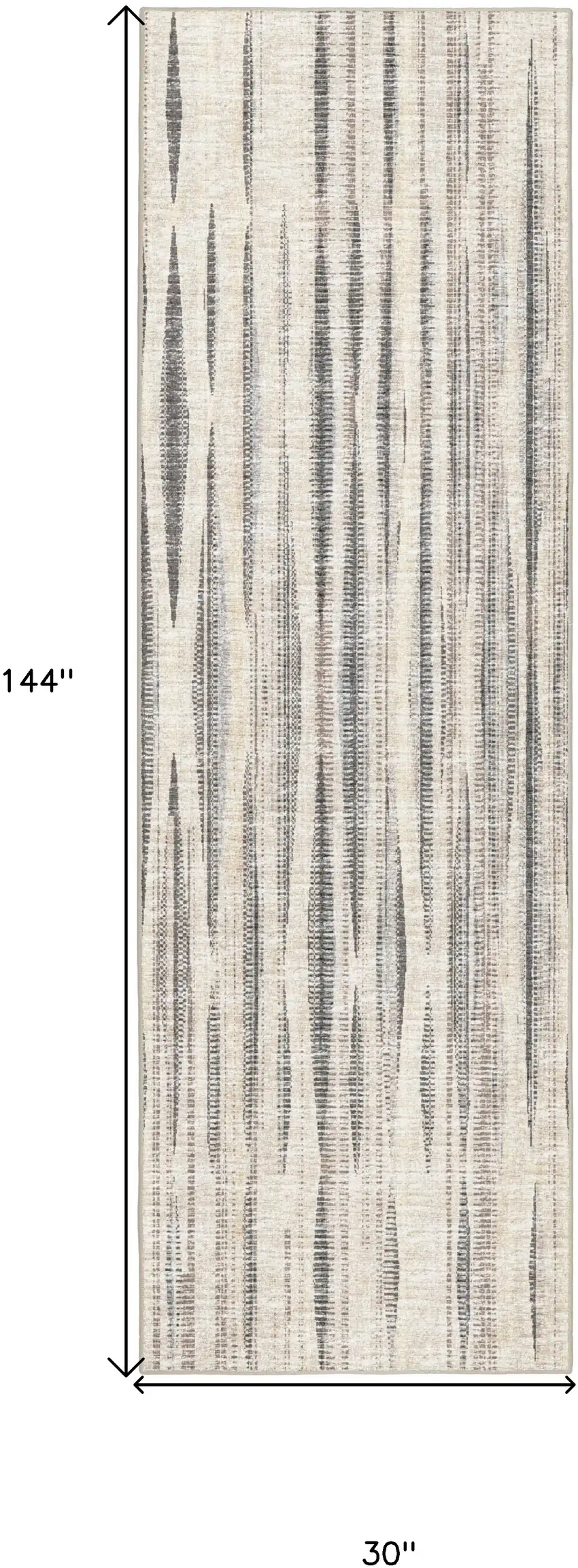 Ivory Ombre Tufted Handmade Runner Rug Photo 7