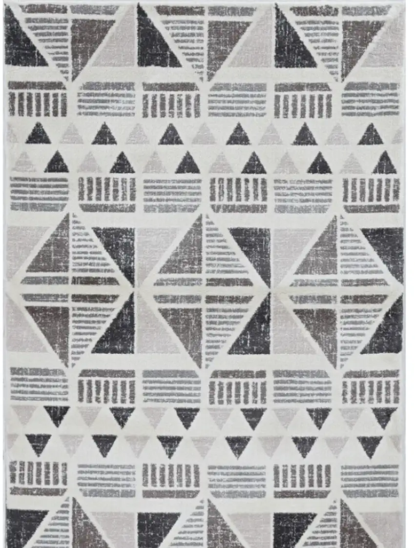 Ivory Or Mocha Aztec Pattern Rug Photo 2