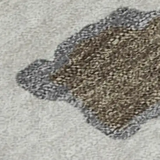 Ivory Orange Blue And Green Abstract Washable Area Rug With UV Protection Photo 8