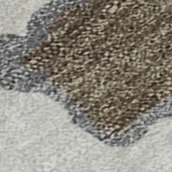 Ivory Orange Blue And Green Abstract Washable Area Rug With UV Protection Photo 7