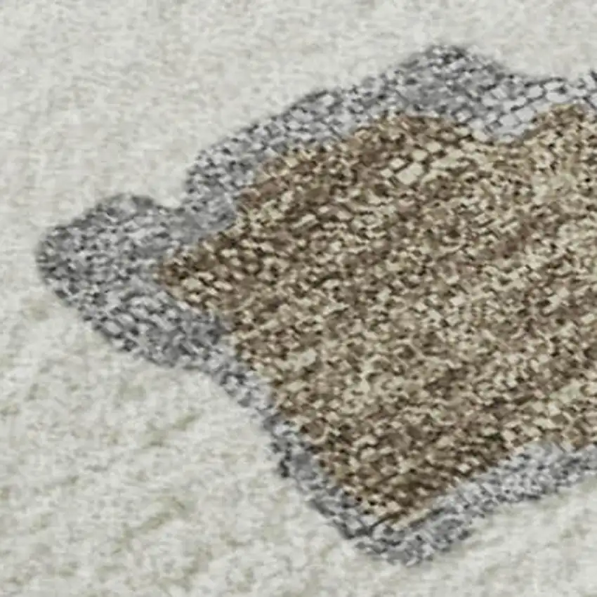 Ivory Orange Blue And Green Abstract Washable Area Rug With UV Protection Photo 2