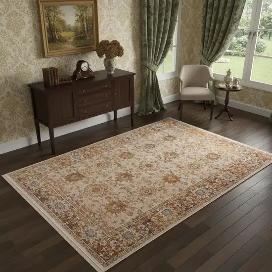 Ivory Oriental Area Rug Photo 1