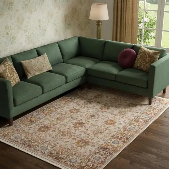 Ivory Oriental Area Rug Photo 1