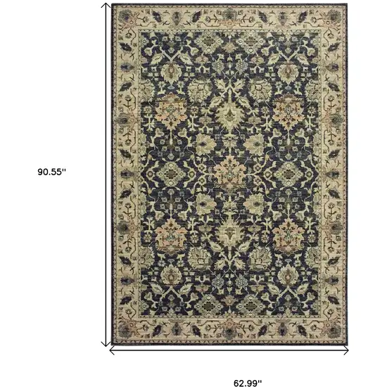 Ivory Oriental Area Rug Photo 3