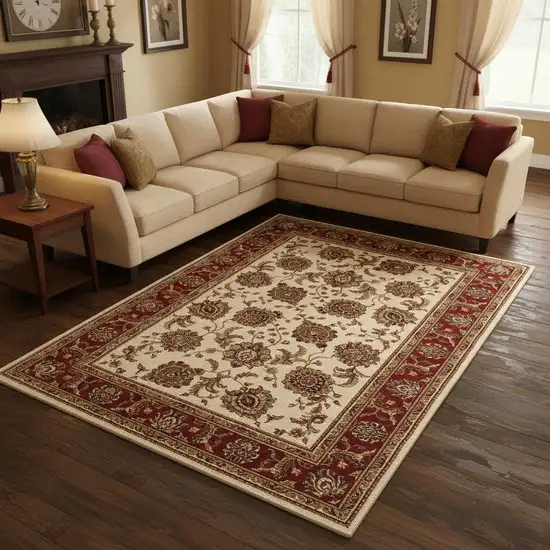 Ivory Oriental Area Rug Photo 1