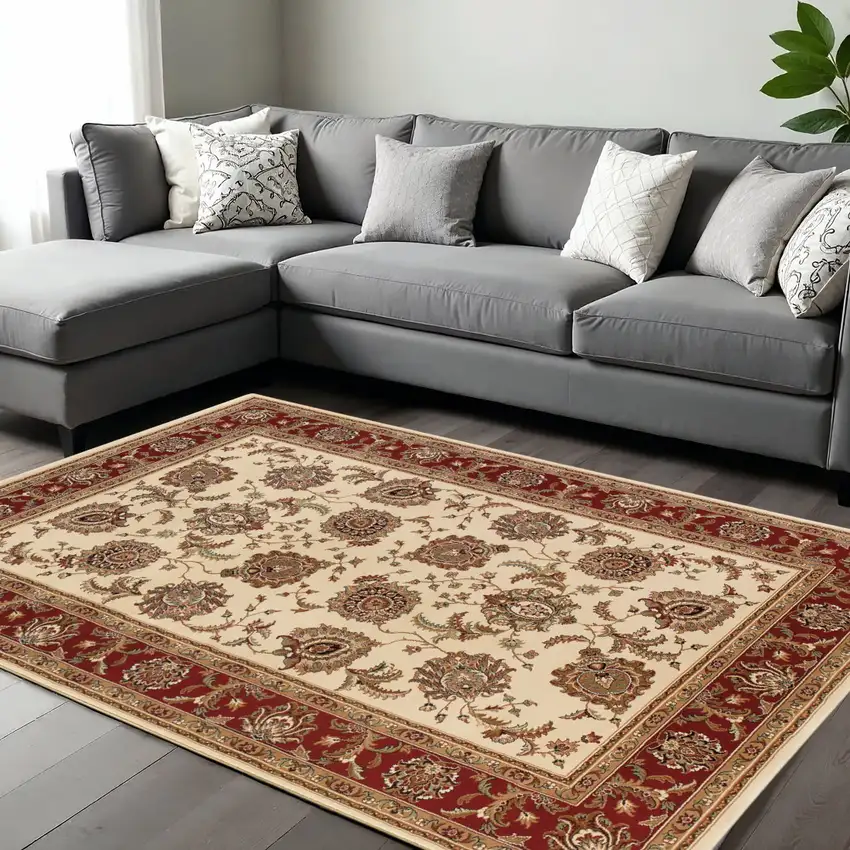 Ivory Oriental Area Rug Photo 6