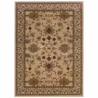 Photo of Ivory Oriental Power Loom Stain Resistant Area Rug