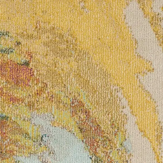 Ivory Pink And Gray Floral Distressed Non Skid Area Rug Photo 3