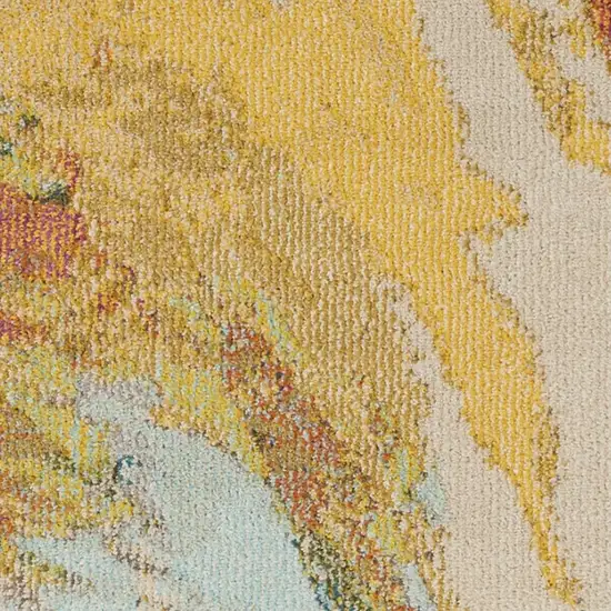 Ivory Pink And Gray Floral Distressed Non Skid Area Rug Photo 7