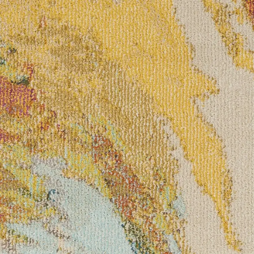 Ivory Pink And Gray Floral Distressed Non Skid Area Rug Photo 7