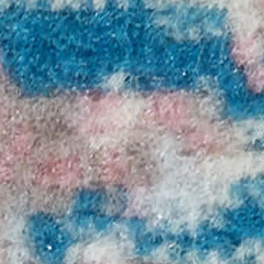 Ivory Pink and Blue Medallion Distressed Non Skid Area Rug Photo 3