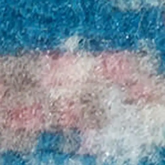 Ivory Pink and Blue Medallion Distressed Non Skid Area Rug Photo 1