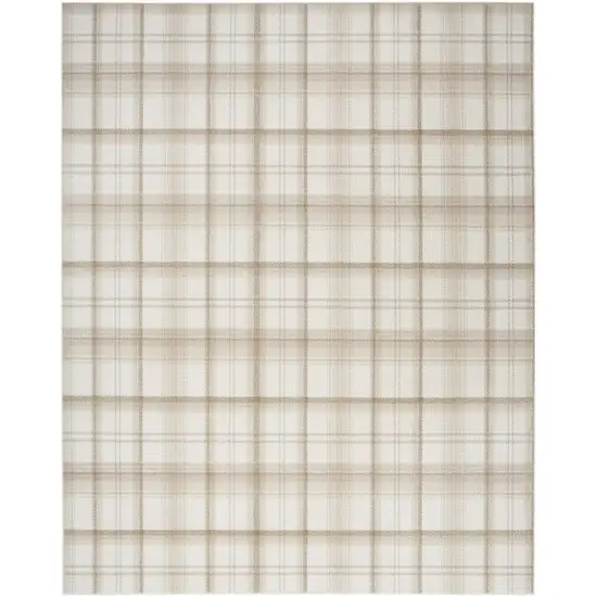 Ivory Plaid Area Rug Photo 8