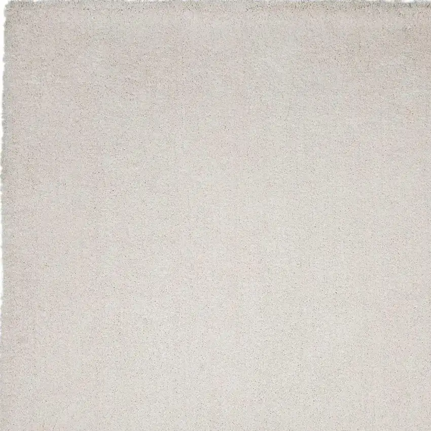 Ivory Shag Hand Woven Area Rug Photo 8