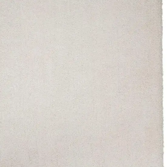 Ivory Shag Hand Woven Area Rug Photo 6