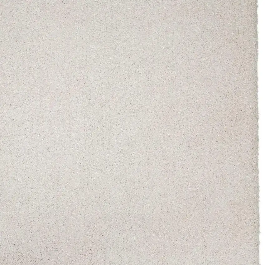 Ivory Shag Hand Woven Area Rug Photo 6